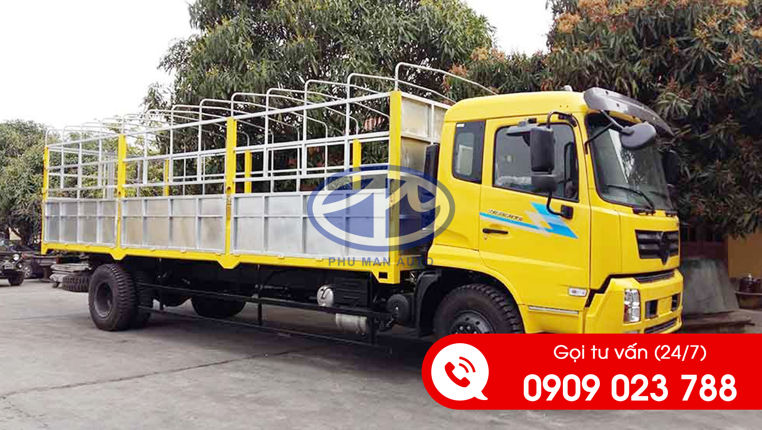 Xe tải Dongfeng B190 Hoàng Huy thùng bạt 9T15