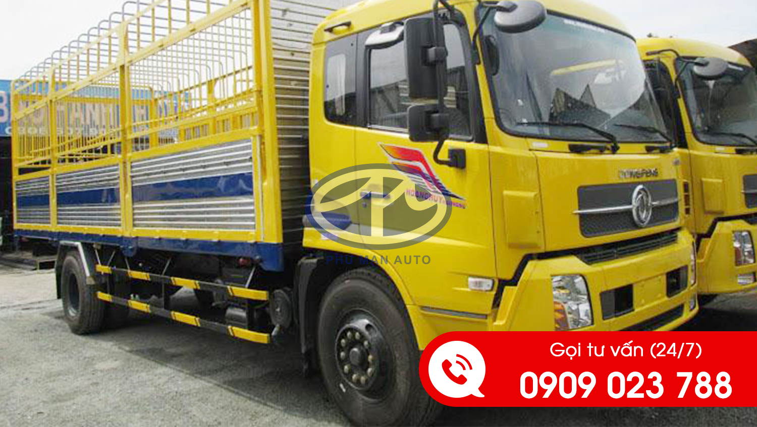 Xe tải Dongfeng B190 Hoàng Huy thùng bạt 9T15