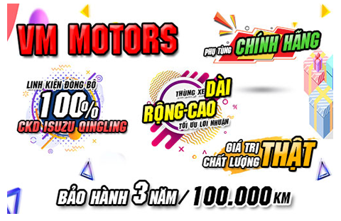 Xe Tải Vĩnh Phát - CKD 100% Isuzu VM Thùng Dài 6M2