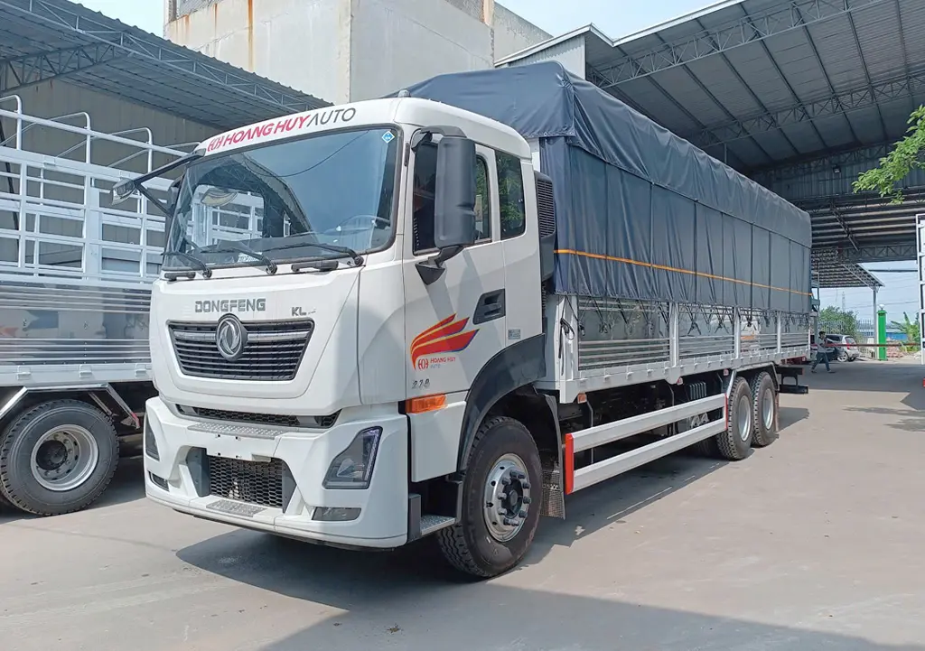 XE TẢI DONGFENG 3 CHÂN 270HP - Khung gầm chassi thép cường lực chịu tải tốt