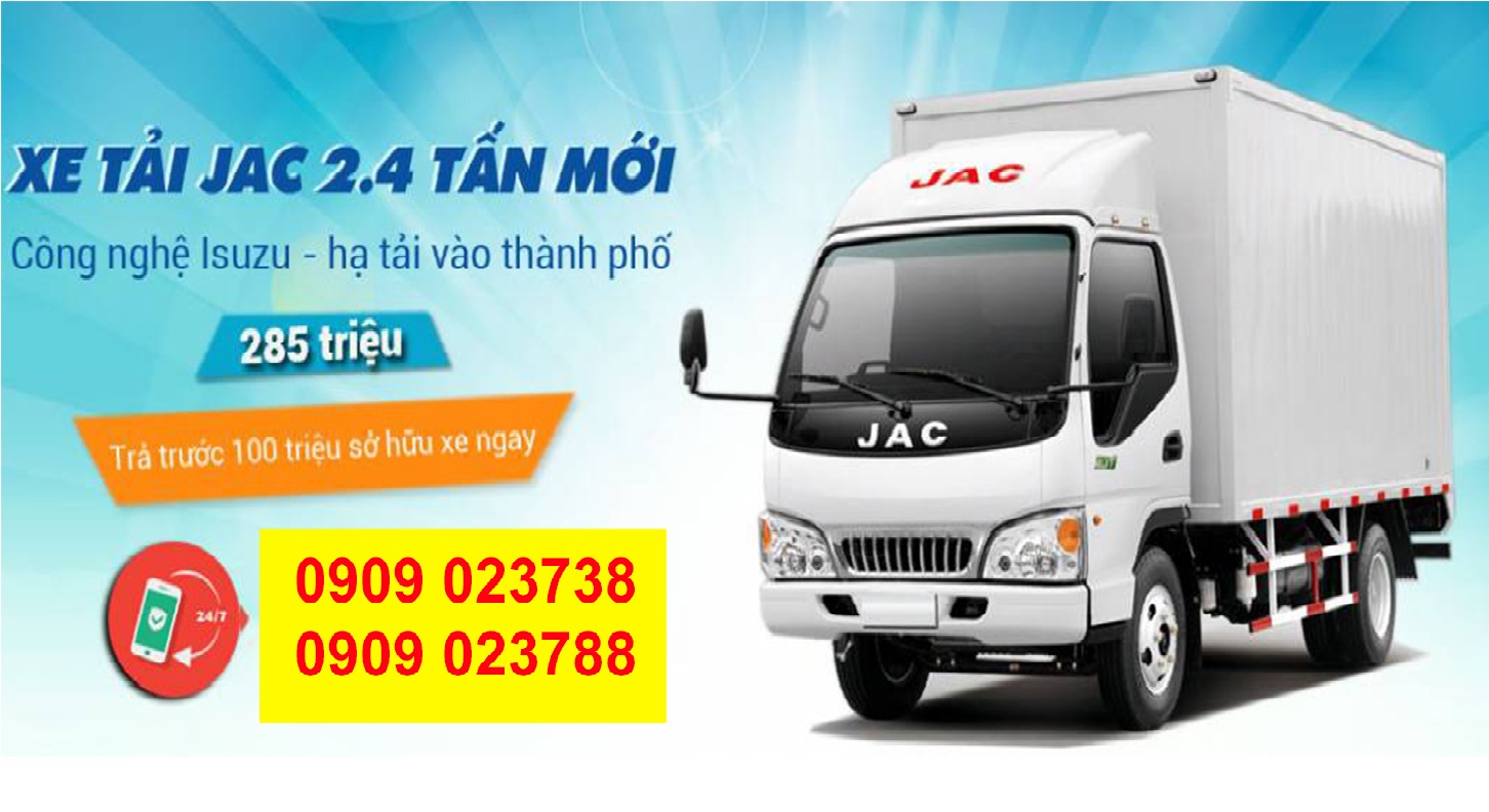 XE TẢI JAC 2.4 TẤN CÔNG NGHỆ ISUZU VI VU THÀNH PHỐ