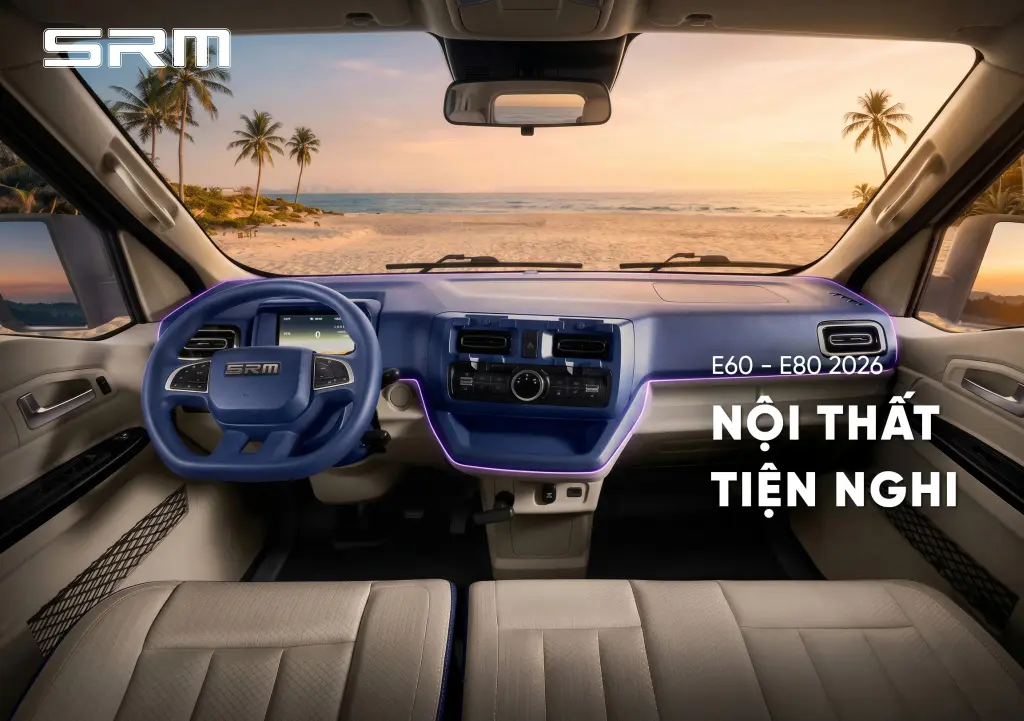 Xe Van Điện SRM E80 - Hệ thống phanh và lốp xe an toàn vượt trội Xe Van Điện SRM E80 - Hệ thống phanh và lốp xe an toàn vượt trội